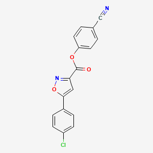 4-Cyanophenyl 5-(4-chlorophenyl)-1,2-oxazole-3-carboxylate