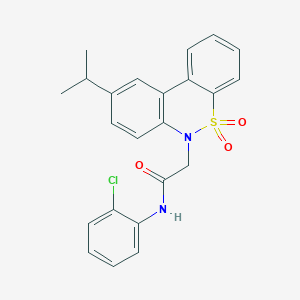 N-(2-chlorophenyl)-2-(9-isopropyl-5,5-dioxido-6H-dibenzo[c,e][1,2]thiazin-6-yl)acetamide