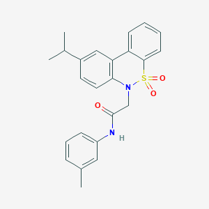 2-(9-isopropyl-5,5-dioxido-6H-dibenzo[c,e][1,2]thiazin-6-yl)-N-(3-methylphenyl)acetamide