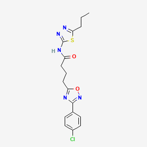 4-[3-(4-chlorophenyl)-1,2,4-oxadiazol-5-yl]-N-(5-propyl-1,3,4-thiadiazol-2-yl)butanamide