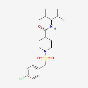 1-[(4-chlorobenzyl)sulfonyl]-N-(2,4-dimethylpentan-3-yl)piperidine-4-carboxamide