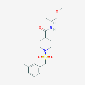 N-(1-methoxypropan-2-yl)-1-[(3-methylbenzyl)sulfonyl]piperidine-4-carboxamide