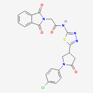 N-{5-[1-(4-chlorophenyl)-5-oxopyrrolidin-3-yl]-1,3,4-thiadiazol-2-yl}-2-(1,3-dioxo-1,3-dihydro-2H-isoindol-2-yl)acetamide