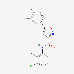 molecular formula C19H17ClN2O2 B11358831 N-(3-chloro-2-methylphenyl)-5-(3,4-dimethylphenyl)-1,2-oxazole-3-carboxamide 