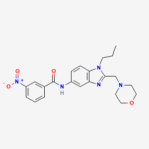 N-[2-(morpholin-4-ylmethyl)-1-propyl-1H-benzimidazol-5-yl]-3-nitrobenzamide