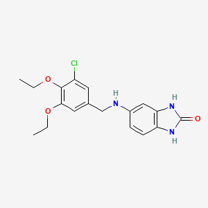 5-[(3-chloro-4,5-diethoxybenzyl)amino]-1,3-dihydro-2H-benzimidazol-2-one