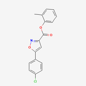 2-Methylphenyl 5-(4-chlorophenyl)-1,2-oxazole-3-carboxylate