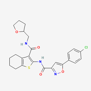 5-(4-chlorophenyl)-N-{3-[(tetrahydrofuran-2-ylmethyl)carbamoyl]-4,5,6,7-tetrahydro-1-benzothiophen-2-yl}-1,2-oxazole-3-carboxamide