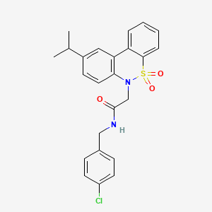 N-(4-chlorobenzyl)-2-(9-isopropyl-5,5-dioxido-6H-dibenzo[c,e][1,2]thiazin-6-yl)acetamide