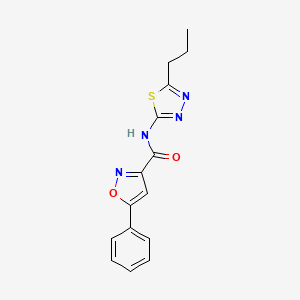 5-phenyl-N-(5-propyl-1,3,4-thiadiazol-2-yl)-1,2-oxazole-3-carboxamide