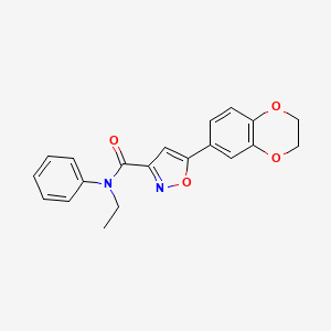 5-(2,3-dihydro-1,4-benzodioxin-6-yl)-N-ethyl-N-phenyl-1,2-oxazole-3-carboxamide