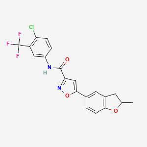 N-[4-chloro-3-(trifluoromethyl)phenyl]-5-(2-methyl-2,3-dihydro-1-benzofuran-5-yl)-1,2-oxazole-3-carboxamide