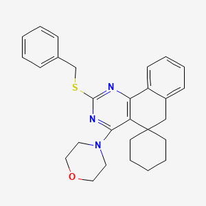 2-(benzylsulfanyl)-4-(morpholin-4-yl)-6H-spiro[benzo[h]quinazoline-5,1'-cyclohexane]