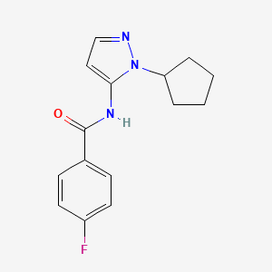 N-(1-cyclopentyl-1H-pyrazol-5-yl)-4-fluorobenzamide