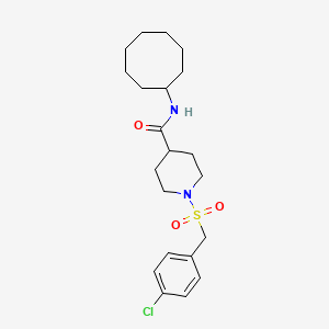 1-[(4-chlorobenzyl)sulfonyl]-N-cyclooctylpiperidine-4-carboxamide