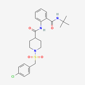 N-[2-(tert-butylcarbamoyl)phenyl]-1-[(4-chlorobenzyl)sulfonyl]piperidine-4-carboxamide