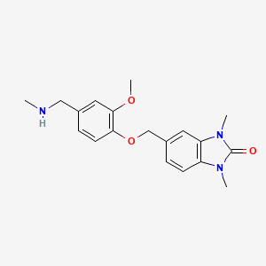 5-({2-methoxy-4-[(methylamino)methyl]phenoxy}methyl)-1,3-dimethyl-1,3-dihydro-2H-benzimidazol-2-one