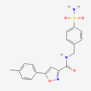 5-(4-methylphenyl)-N-(4-sulfamoylbenzyl)-1,2-oxazole-3-carboxamide