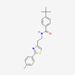 molecular formula C23H26N2OS B11359026 4-tert-butyl-N-{2-[2-(4-methylphenyl)-1,3-thiazol-4-yl]ethyl}benzamide 