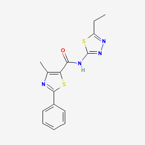 N-(5-ethyl-1,3,4-thiadiazol-2-yl)-4-methyl-2-phenyl-1,3-thiazole-5-carboxamide