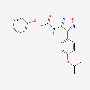 molecular formula C20H21N3O4 B11359048 2-(3-methylphenoxy)-N-{4-[4-(propan-2-yloxy)phenyl]-1,2,5-oxadiazol-3-yl}acetamide 