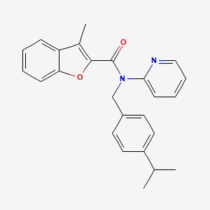 3-methyl-N-[4-(propan-2-yl)benzyl]-N-(pyridin-2-yl)-1-benzofuran-2-carboxamide