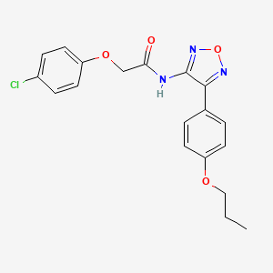 2-(4-chlorophenoxy)-N-[4-(4-propoxyphenyl)-1,2,5-oxadiazol-3-yl]acetamide