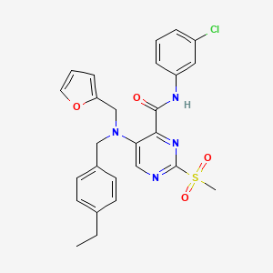 N-(3-chlorophenyl)-5-[(4-ethylbenzyl)(furan-2-ylmethyl)amino]-2-(methylsulfonyl)pyrimidine-4-carboxamide