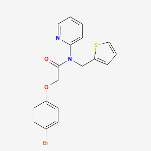 2-(4-bromophenoxy)-N-(pyridin-2-yl)-N-(thiophen-2-ylmethyl)acetamide