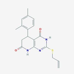 5-(2,4-Dimethylphenyl)-2-(prop-2-EN-1-ylsulfanyl)-3H,4H,5H,6H,7H,8H-pyrido[2,3-D]pyrimidine-4,7-dione