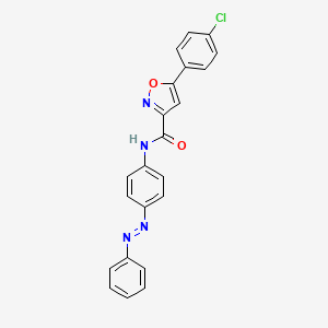 molecular formula C22H15ClN4O2 B11359163 5-(4-chlorophenyl)-N-{4-[(E)-phenyldiazenyl]phenyl}-1,2-oxazole-3-carboxamide CAS No. 898488-56-7