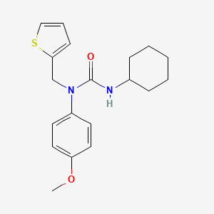 3-Cyclohexyl-1-(4-methoxyphenyl)-1-(thiophen-2-ylmethyl)urea