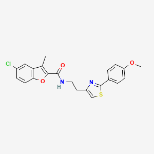 5-chloro-N-{2-[2-(4-methoxyphenyl)-1,3-thiazol-4-yl]ethyl}-3-methyl-1-benzofuran-2-carboxamide