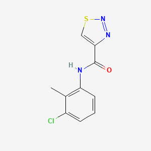 molecular formula C10H8ClN3OS B11359181 N-(3-chloro-2-methylphenyl)-1,2,3-thiadiazole-4-carboxamide 