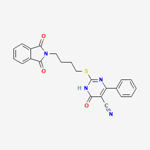 2-{[4-(1,3-Dioxo-2,3-dihydro-1H-isoindol-2-YL)butyl]sulfanyl}-6-oxo-4-phenyl-1,6-dihydropyrimidine-5-carbonitrile