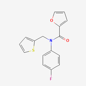 N-(4-fluorophenyl)-N-(thiophen-2-ylmethyl)furan-2-carboxamide