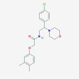 N-[2-(4-chlorophenyl)-2-(morpholin-4-yl)ethyl]-2-(3,4-dimethylphenoxy)acetamide