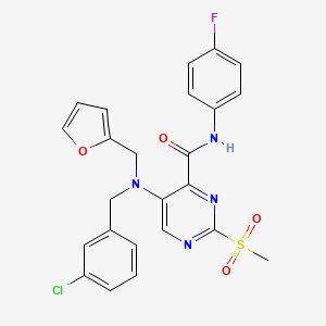 5-[(3-chlorobenzyl)(furan-2-ylmethyl)amino]-N-(4-fluorophenyl)-2-(methylsulfonyl)pyrimidine-4-carboxamide