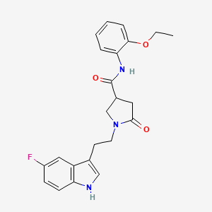 N-(2-ethoxyphenyl)-1-[2-(5-fluoro-1H-indol-3-yl)ethyl]-5-oxopyrrolidine-3-carboxamide