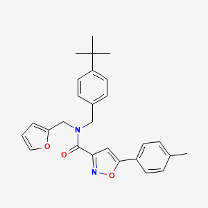 N-(4-tert-butylbenzyl)-N-(furan-2-ylmethyl)-5-(4-methylphenyl)-1,2-oxazole-3-carboxamide