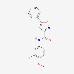 molecular formula C17H13ClN2O3 B11359359 N-(3-chloro-4-methoxyphenyl)-5-phenyl-1,2-oxazole-3-carboxamide 