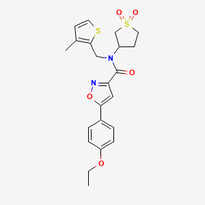 N-(1,1-dioxidotetrahydrothiophen-3-yl)-5-(4-ethoxyphenyl)-N-[(3-methylthiophen-2-yl)methyl]-1,2-oxazole-3-carboxamide