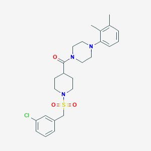 {1-[(3-Chlorobenzyl)sulfonyl]piperidin-4-yl}[4-(2,3-dimethylphenyl)piperazin-1-yl]methanone