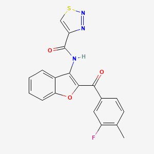 N-[2-(3-fluoro-4-methylbenzoyl)-1-benzofuran-3-yl]-1,2,3-thiadiazole-4-carboxamide