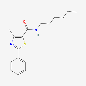 N-hexyl-4-methyl-2-phenyl-1,3-thiazole-5-carboxamide