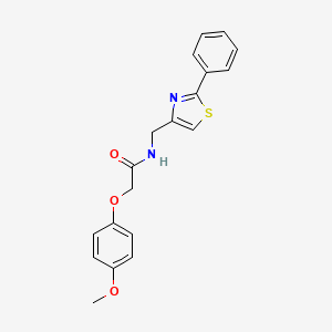 molecular formula C19H18N2O3S B11359424 2-(4-methoxyphenoxy)-N-[(2-phenyl-1,3-thiazol-4-yl)methyl]acetamide 