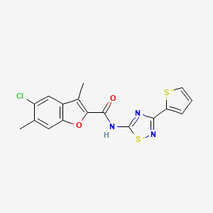 5-chloro-3,6-dimethyl-N-[3-(thiophen-2-yl)-1,2,4-thiadiazol-5-yl]-1-benzofuran-2-carboxamide