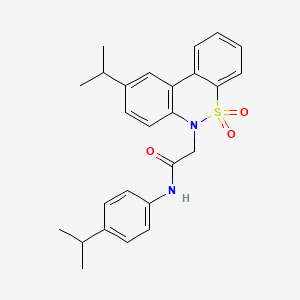 2-(9-isopropyl-5,5-dioxido-6H-dibenzo[c,e][1,2]thiazin-6-yl)-N-(4-isopropylphenyl)acetamide