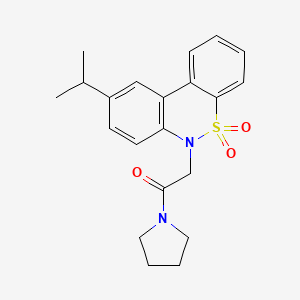 2-(9-Isopropyl-5,5-dioxido-6H-dibenzo[C,E][1,2]thiazin-6-YL)-1-(1-pyrrolidinyl)ethanone