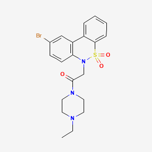 2-(9-Bromo-5,5-dioxido-6H-dibenzo[C,E][1,2]thiazin-6-YL)-1-(4-ethyl-1-piperazinyl)ethanone